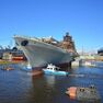 На Севмаше выведен из наливного бассейна модернизируемый атомный ракетный крейсер «Адмирал Нахимов»